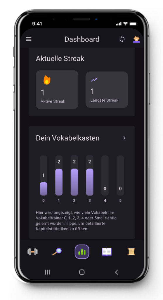 Lateinorum App Dashboard